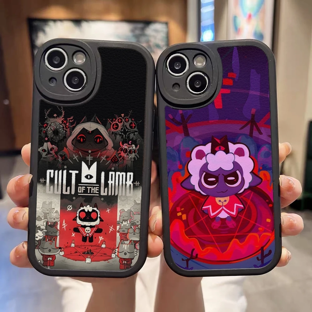 Game Cult Of The Lamb Phone Case For Iphone 15 Pro Max 14 Plus 11 13 Pro 12 X Xr Xs 7 8 Puls Se Lambskin Silicone Soft Cover