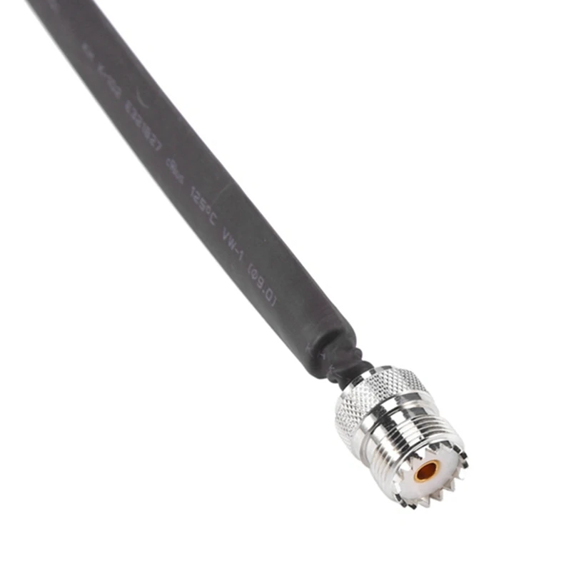 Door/Window Pass Through Flat RF Coaxial Cable SO239 UHF Female To UHF Female 50 Ohm RF Coax Pigtail Extension Cord