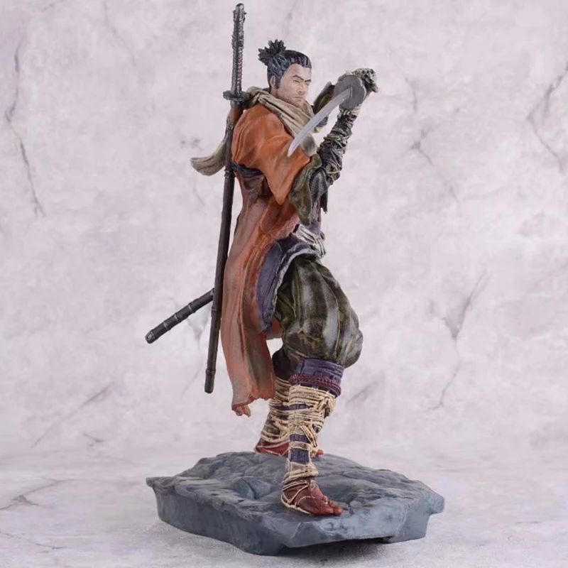 Sekiro Shadows Die Twice Wolf Action Figure Anime Figuras GK Statue Toys 19cm PVC Collection Model Ornament Gift for Children