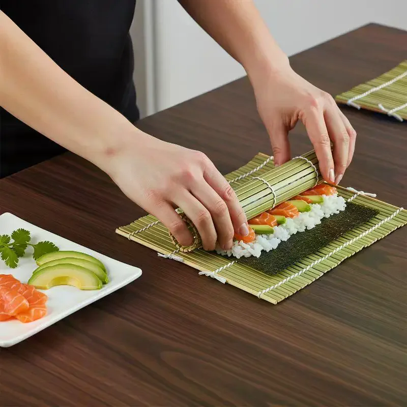 DIY Bamboo Sushi Maker Rolling Mat Sushi Tools Rice Rollers Kitchen Gadget Hand Maker Food Rice Roll Mold Cooking Accessories