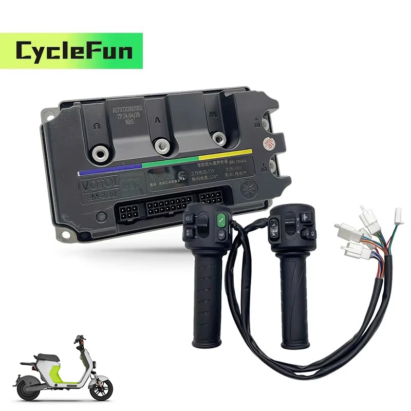 

Votol EM180 GTS DC Brushless 48V-72V Hall Controller Boost 250A Compatible With T08 Throttle For Electric Motorcycle Scooter ATV