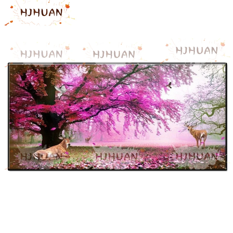 

5D DIY Natural scenery, deer Diamond Painting Full Square round diamond Home Decoration gift Embroidery Handcraft Art Kits