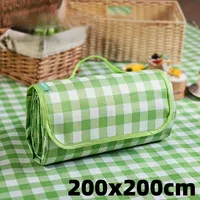 200x200cm Portable Picnic Mat Thickened Outdoor Camping Mat Waterproof Foldable Sports Hiking Trip Beach Camping Mat