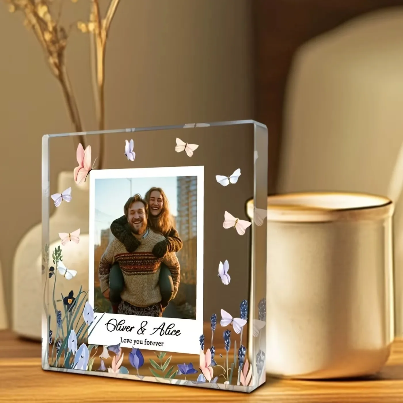 CustomPhoto Custom,  2D Acrylic Desk Name Plate, Dustproof & Waterproof, Home Decor, Ideal Gift (Only Decoration)