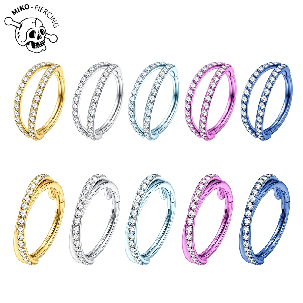 Clicker Ring Seamless - Orecchini a Cerchio Senza Saldatura con