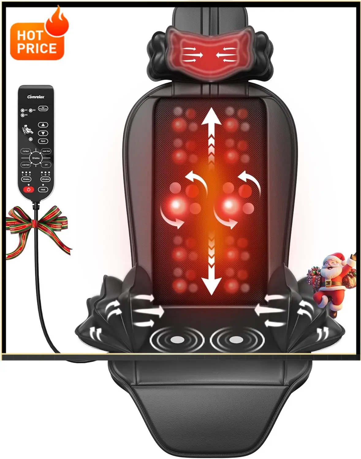 

Бестселлер: Массажная подушка Шиацу с подогревом, массажер с функцией разминания и вибрации, массажер для сиденья для офиса