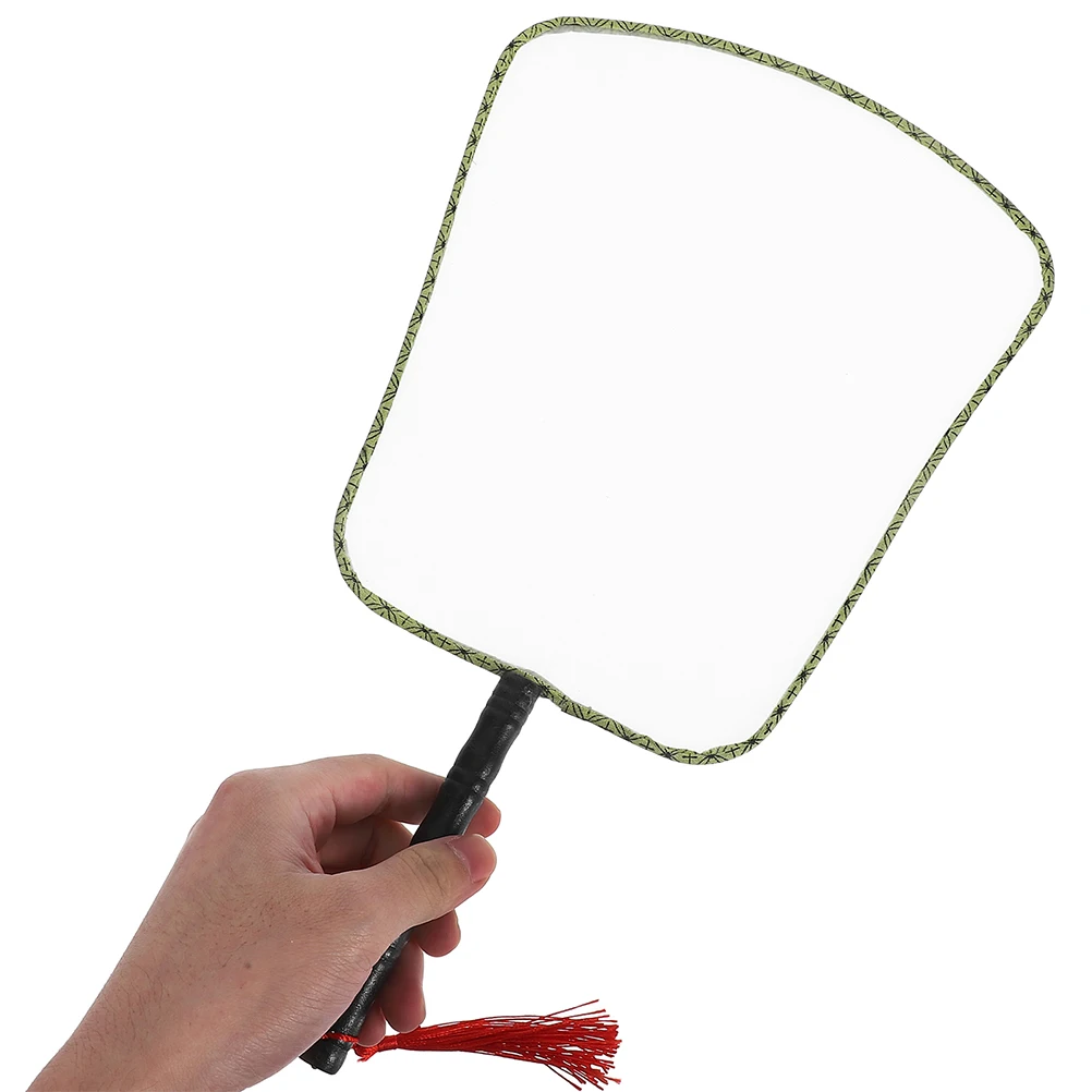 

3Pcs Blank Children Painting Fan White Silk Fabric DIY Craft with Wooden Handle for Art Projects Kids Creative Drawing Handmade