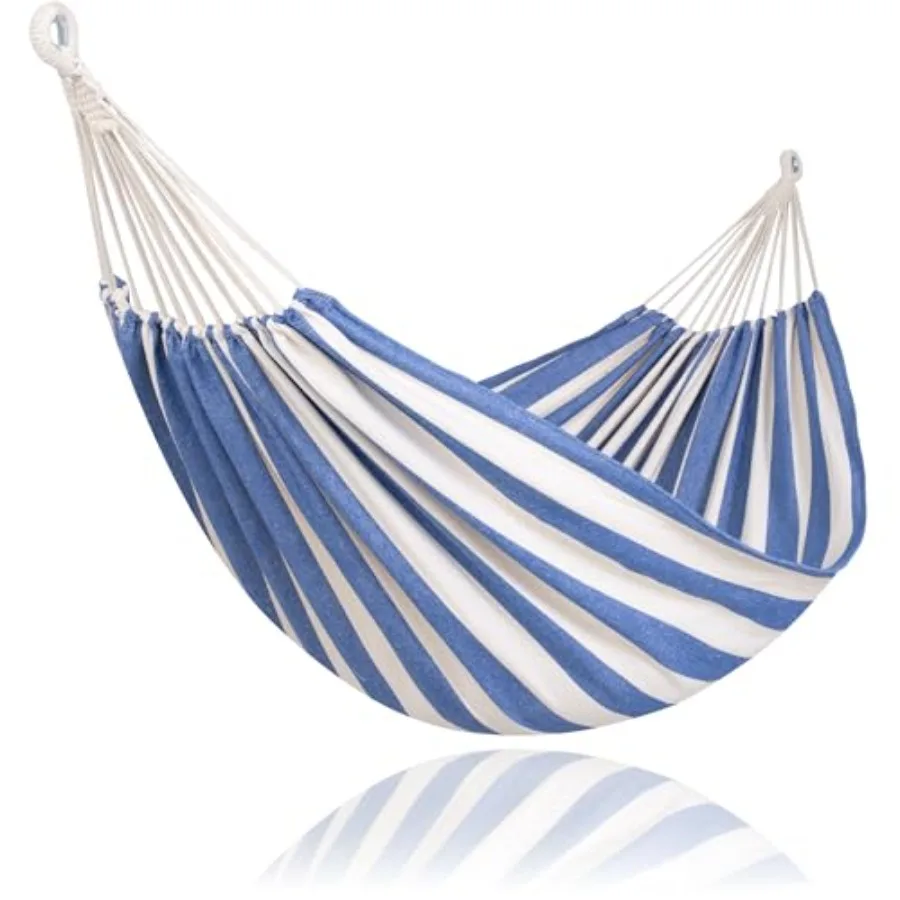 Large Hammocks for Outside, Long Replacement Hammock Two Person for Stand, Blue White Stripes