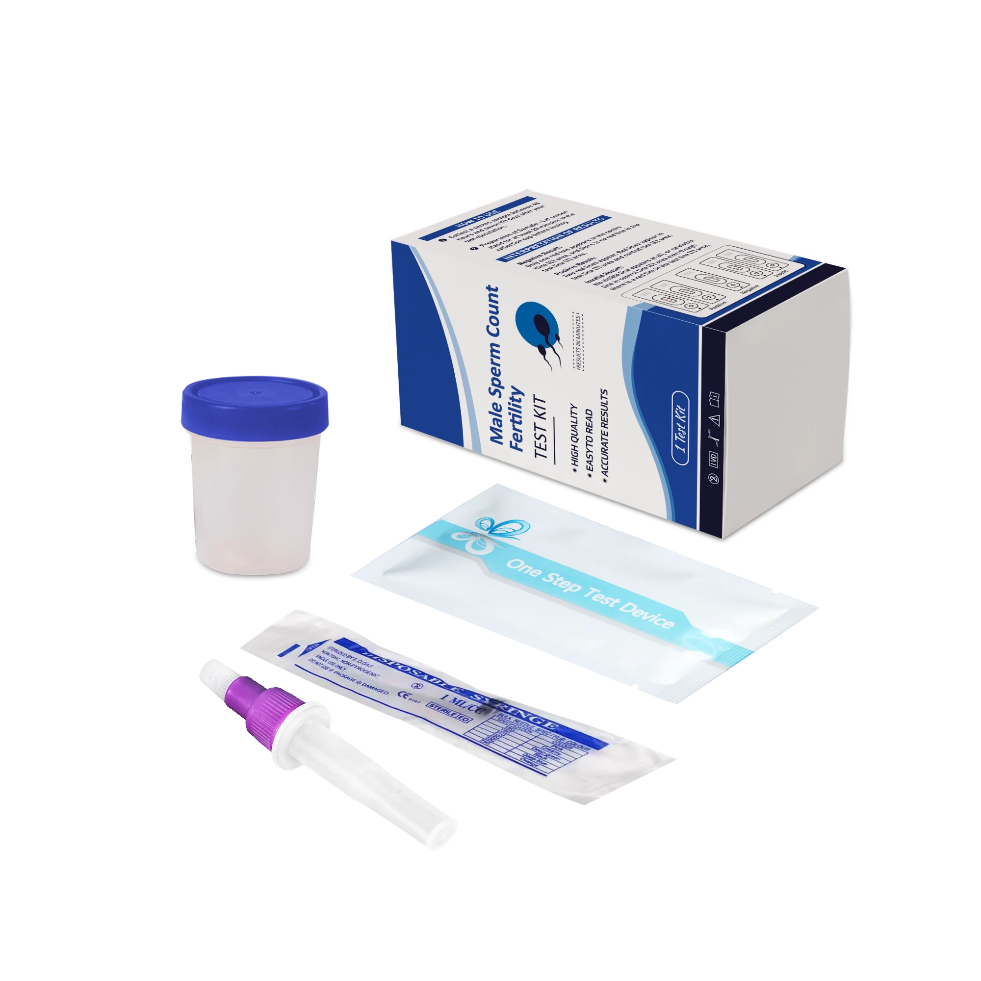 High quality sperm density test strips male sperm count fertility test kits