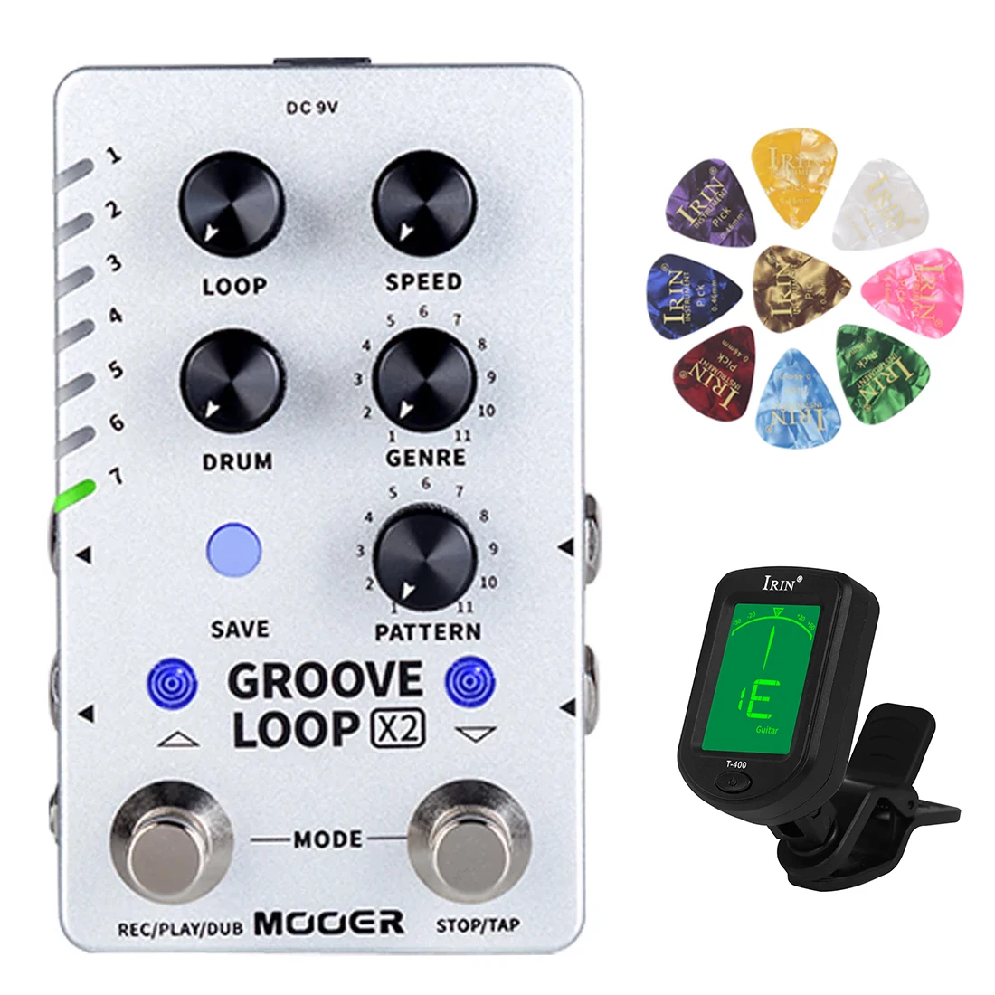 

MOOER GROOVE LOOP X2 Stereo Drum Machine Phrase Looper Includes 11 Styles and 121 Rhythm Drum Machine Guitar Effects Pedal