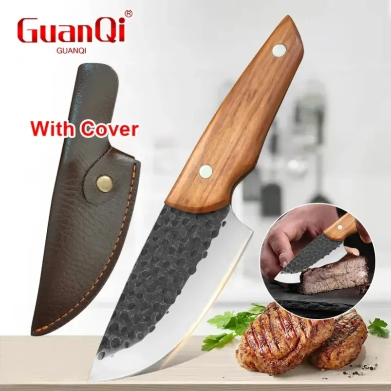 Stainless Steel  Utility Boning Knives Hand Forged Blade Barbecue Boning Knife Meat Cleaver Fruit Fish Fillet  Kitchen Knives