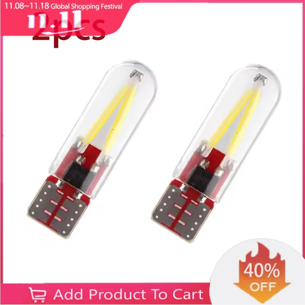 2 pçs led t10 lâmpada w5w 194 168 cob t10 led luzes do carro w5w azul painel interior cúpula veículo lâmpada de sinal automático luzes