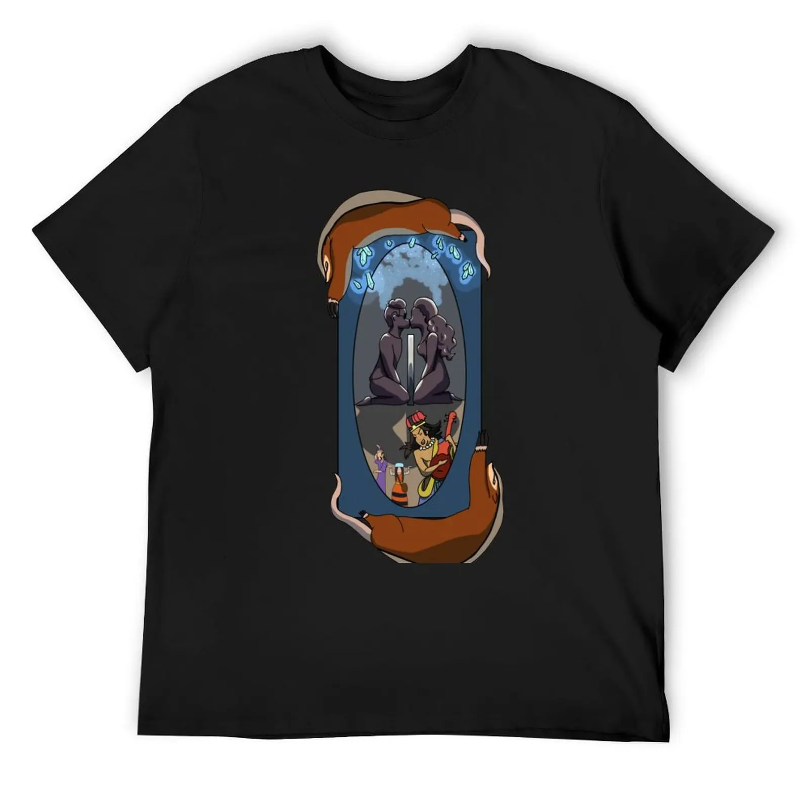 

Lovers in a secret tunnel T-Shirt blue archive Anime t-shirt quick-drying men tshirt