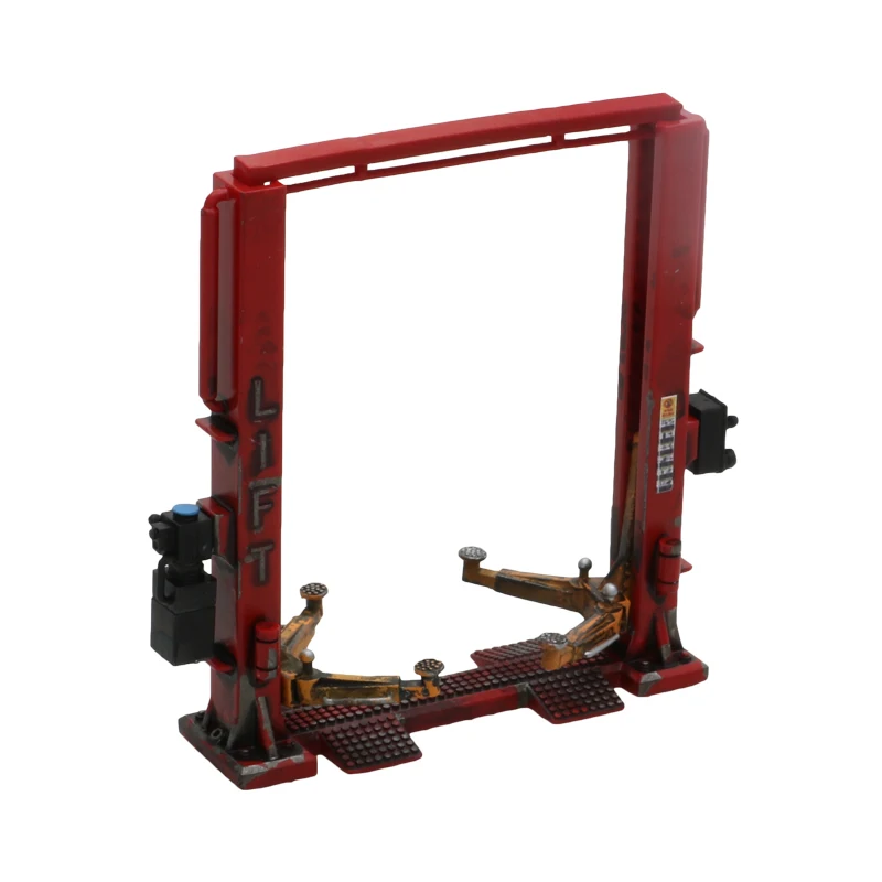 1PCS 3D Gedruckt Harz Vier-pfosten/Hydraulische Lift Modell Hebe Maschine Gantry Dekoration Display Halterung für RC 1/64 Skala Fahrzeug