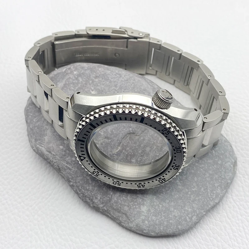 NH35 Case SPB185 SPB187 Watch Case with Stainless Steel Bracelet SKX Bezel Insert Fit NH35 NH36 Automatic Movement Watch