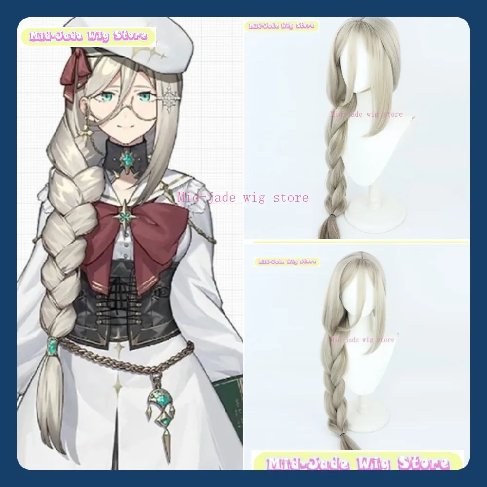 

Mid-jade Wig Store Nijisanji EN Aia Amare Cosplay Wig Anime Game Role-playing Halloween Party Costume Props Synthetic Hair
