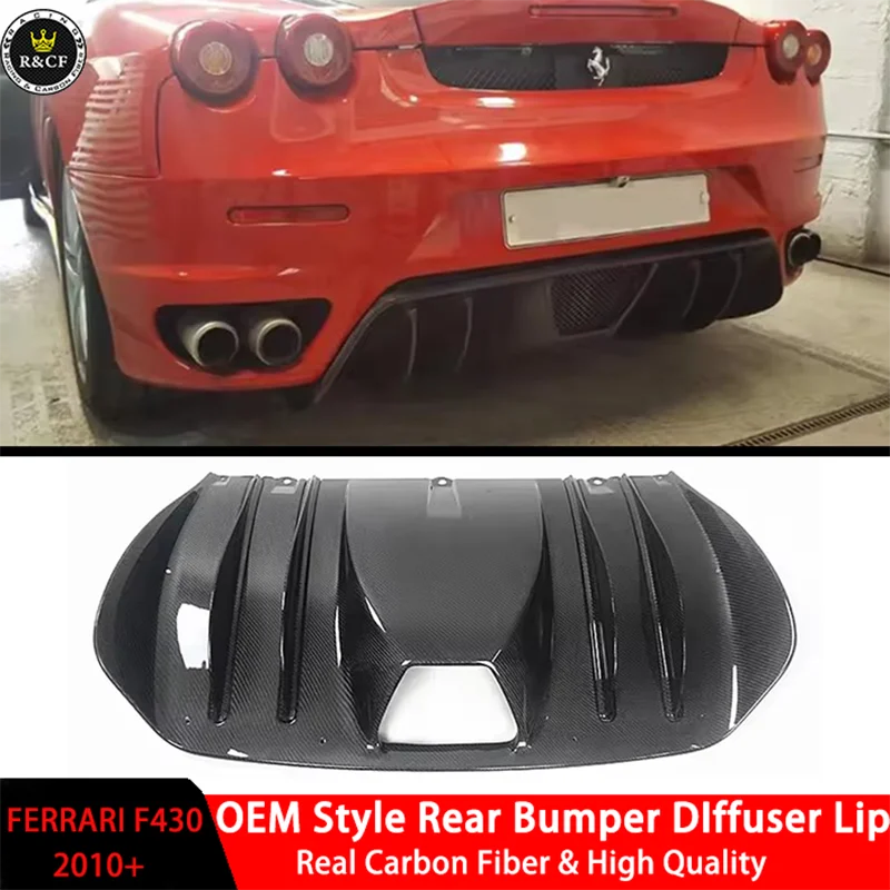 F430 Rear Diffuser OEM Style Carbon FIber Rear Bumper DIffuser Lip For Ferrari F430 Italia Coupe