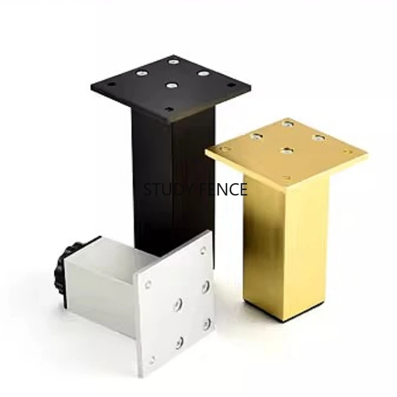 1 قطعة سبائك الألومنيوم أرجل قطع الأثاث قابل للتعديل ارتفاع أرجل قطع الأثاث خزانة مربعة دعم الساقين إكسسوارات الأجزاء الداخلية للكمبيوتر المنزلية #4