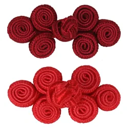 10 Pairs Retro Handmade Chinese Closure Buttons Knot Fastener for Sewing