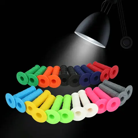 Full Waffle Grips Handlebar Handle Bar Rubber Grips For MX Motocross Jet Ski PWC Off Road ATV ATC Moped Dirt Pit Bike