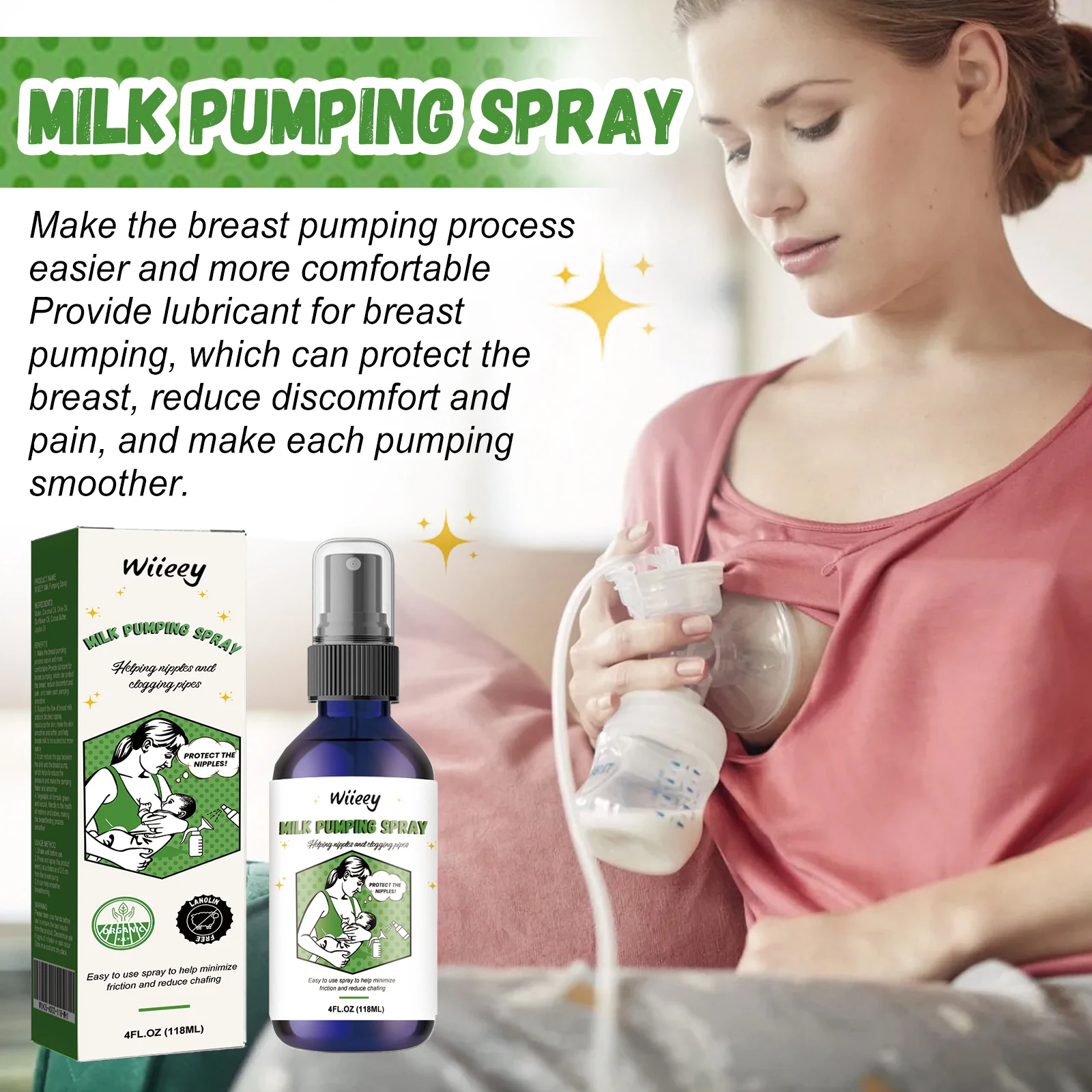 Breast Spray for Breastfeeding, Soothe Lactation Discomfort, Repair & Moisturize Skin, Nursing Breast Care Spray