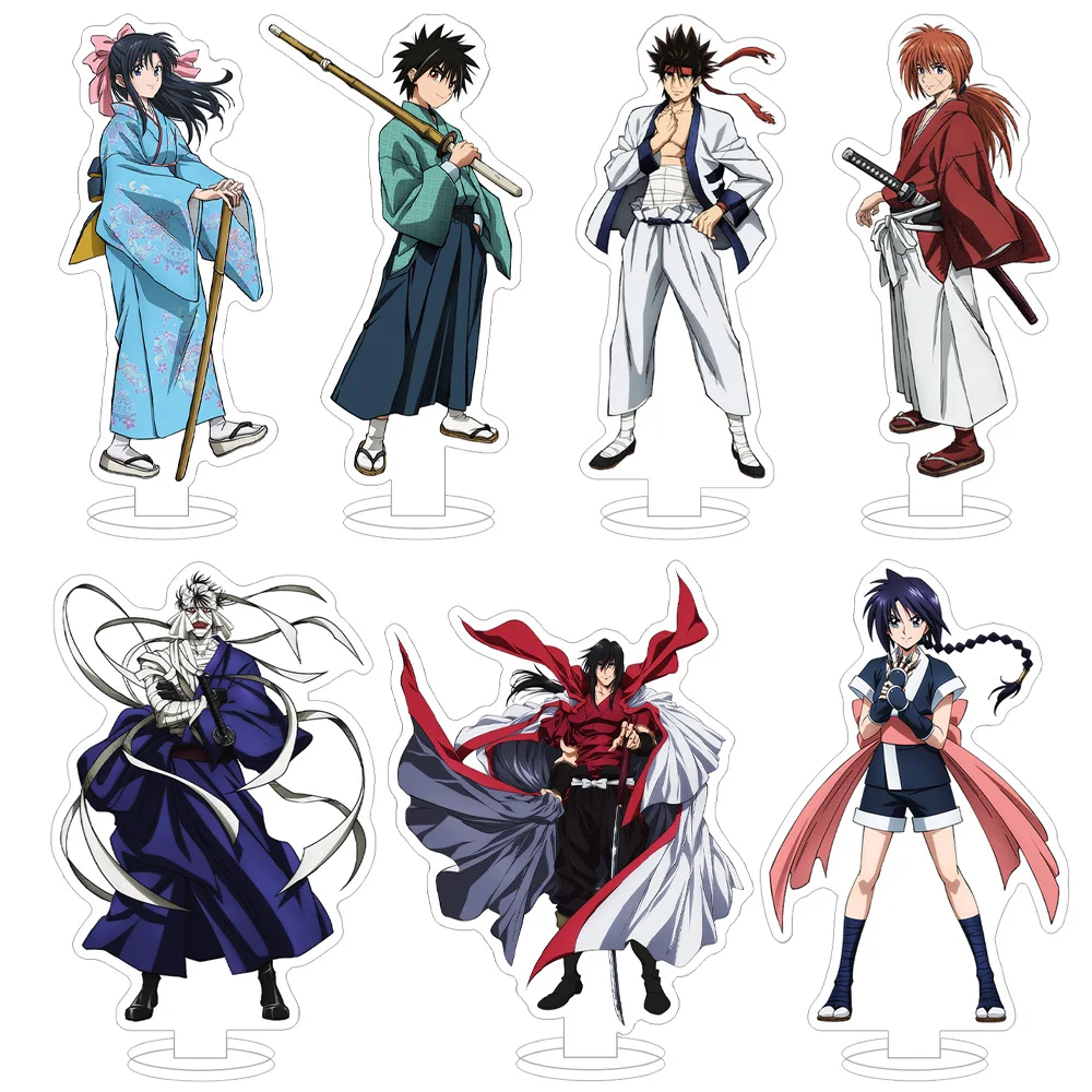 Rurouni Kenshin Himura Kenshin Kamiya Kaoru Sagara Sanosuke Takani Megumi Shinomori Aoshi Seta Sōjirō большой аниме акриловая подставка