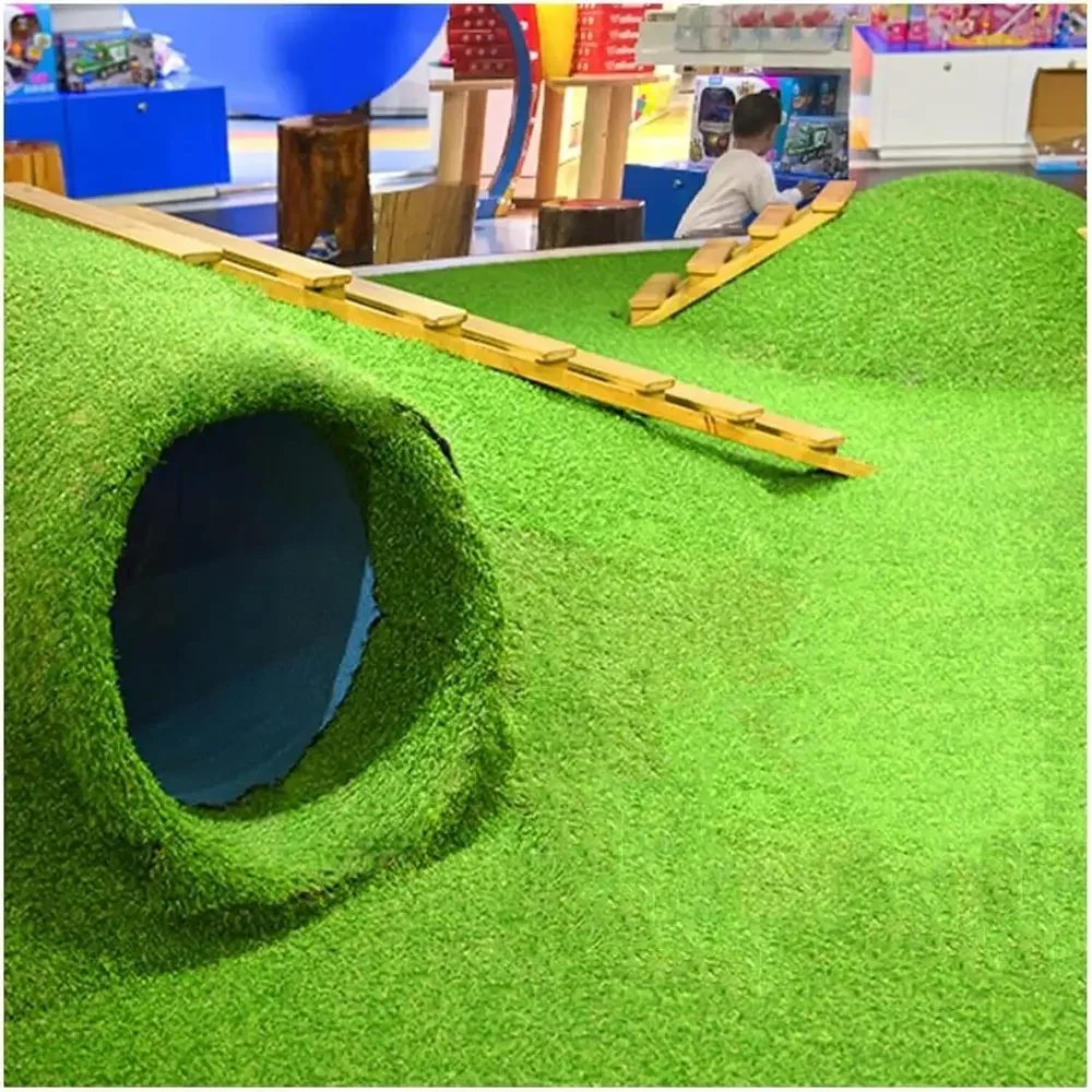 Pet-Friendly Drainage Artificial Grass Mat, 1-1.5cm Thick, Green, 60x Roll Size