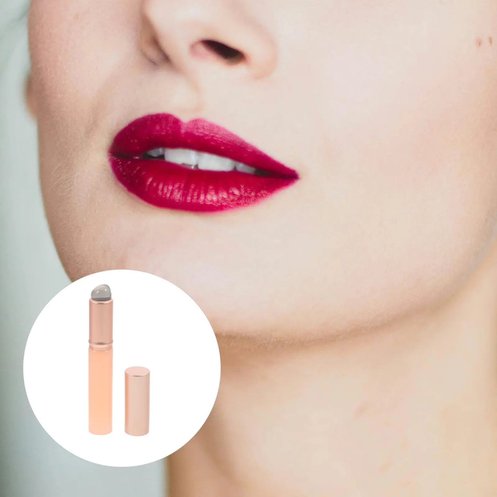 2Pcs Silicone Lip Applicator Soft Makeup Brush for Lipstick Lip Gloss Precise Application Beauty Tools Portable