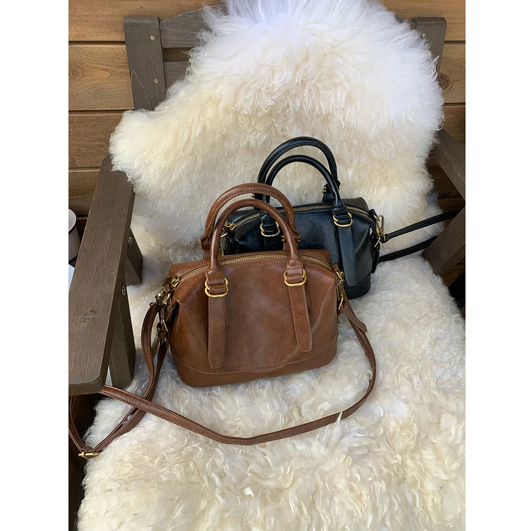 

Fashion Women PU Leather Handbags High Quality Ladies Shoulder Boston Bag Casual Female New Zipper Crossbody Bags for Women