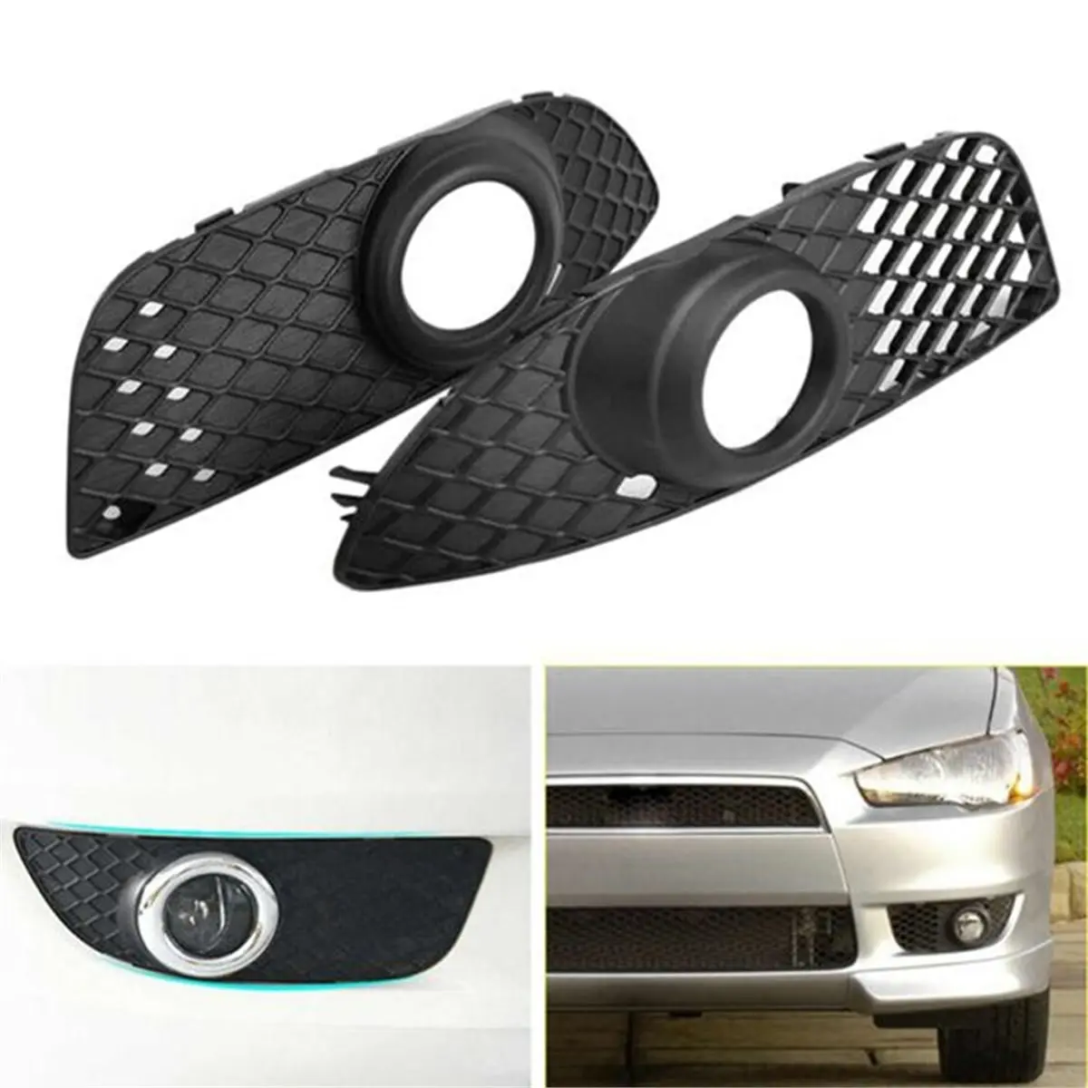 #48Q (Black)Car Front Fog Light Grille Cover Fog Lamp Frame for Mitsubishi,Automotive Parts & Accessories
