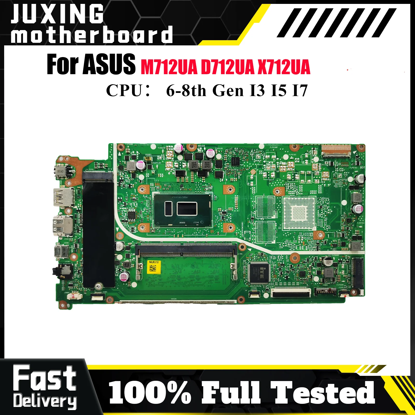 

X712UA Материнская плата для ноутбука ASUS VivoBook D712UA X712U X712UA M712UA Материнская плата для ноутбука с процессором I3 I5 I7 100% tests OK stk