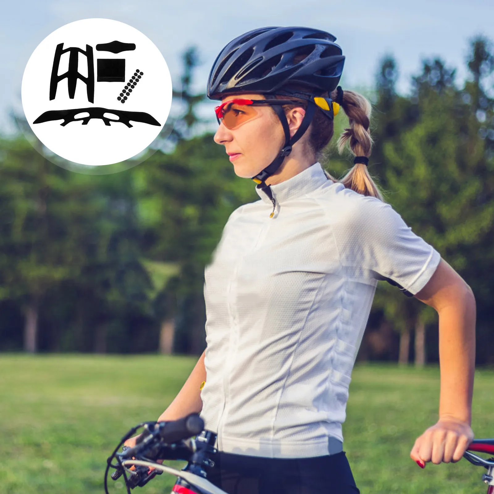 

1Set Mountain Bike Pads Summer Breathable Inner Cushion Sweat-Wicking Replacement Padding Cycling Accessories