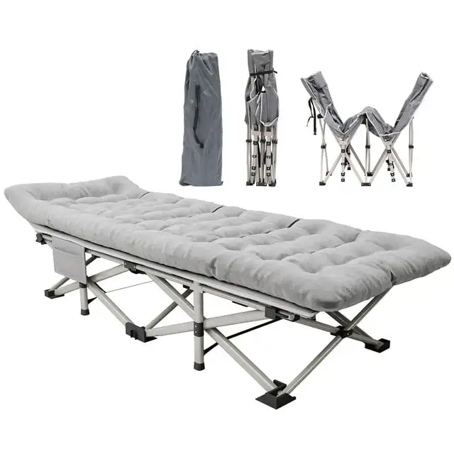 

Tbkley Plegable Camping Cots Para Adultos, Cama Plegable Resistente Con Bolsa De Transporte Para