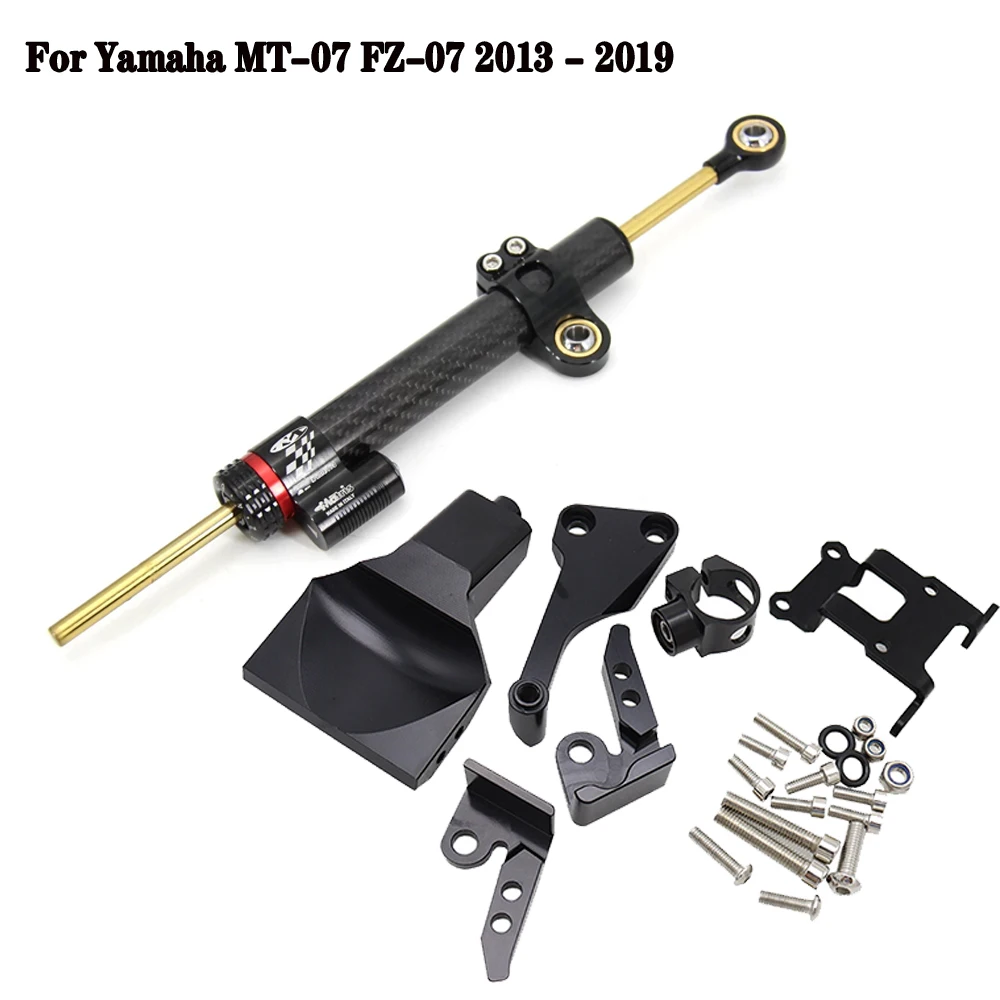 

MT-07 MT07 FZ-07 CNC Steering Damper Mounting Bracket Kit For Yamaha 2013 - 2019 2014 2015 2016 2017 2018