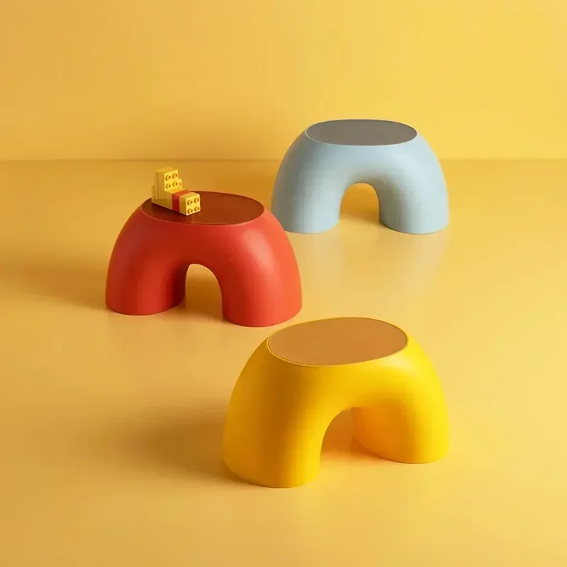 Multipurpose Kids Stool – Rainbow Shape Footstool for Living Room & Toy Use