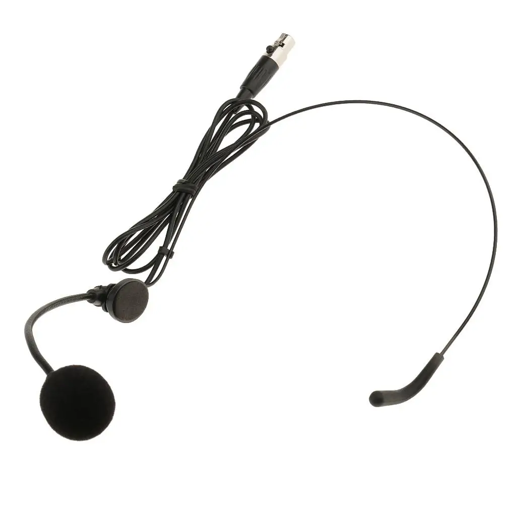 Foldable Telescopic Head Worn Microphone Wired Ear Hook Headset XLR 4pin 3pin for PC Streaming Online Teaching