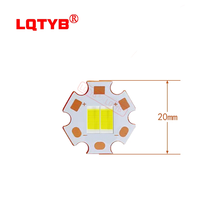 60W ultra-bright 3570 double-light LED lamp ball welding 7070 copper substrate 20/25mm modified input 9/18V voltage