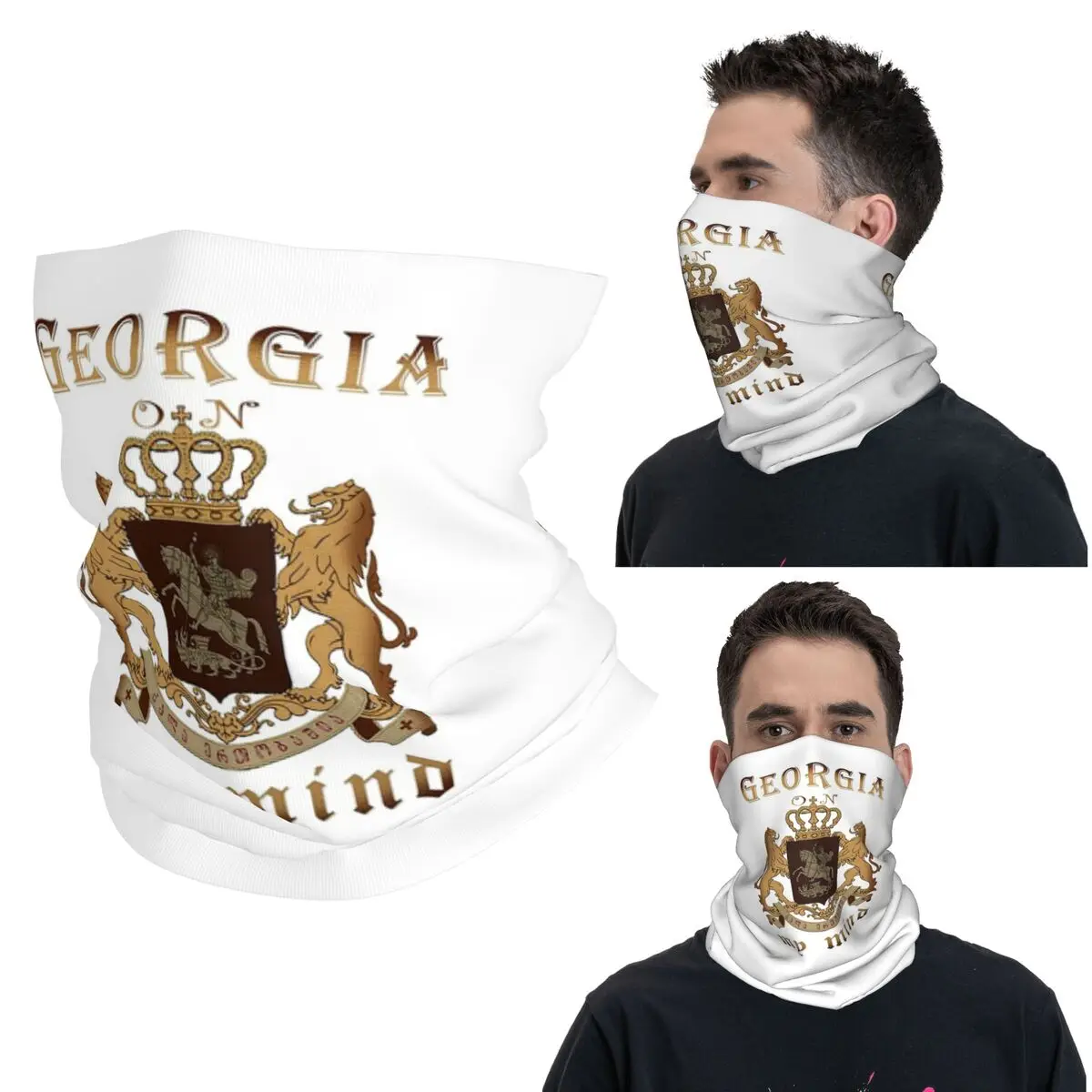 

Флаг Республики Грузии, грузинская гордая патриотическая бандана, шейный платок с принтом, теплая маска для лица для мужчин, женщин, взрослых