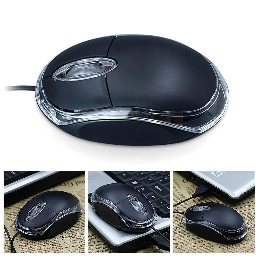 

For Home Office Use For Laptop And Desktop Computer Wired USB Optical 3-Button Mouse Computer Easy Game Pc Accessories