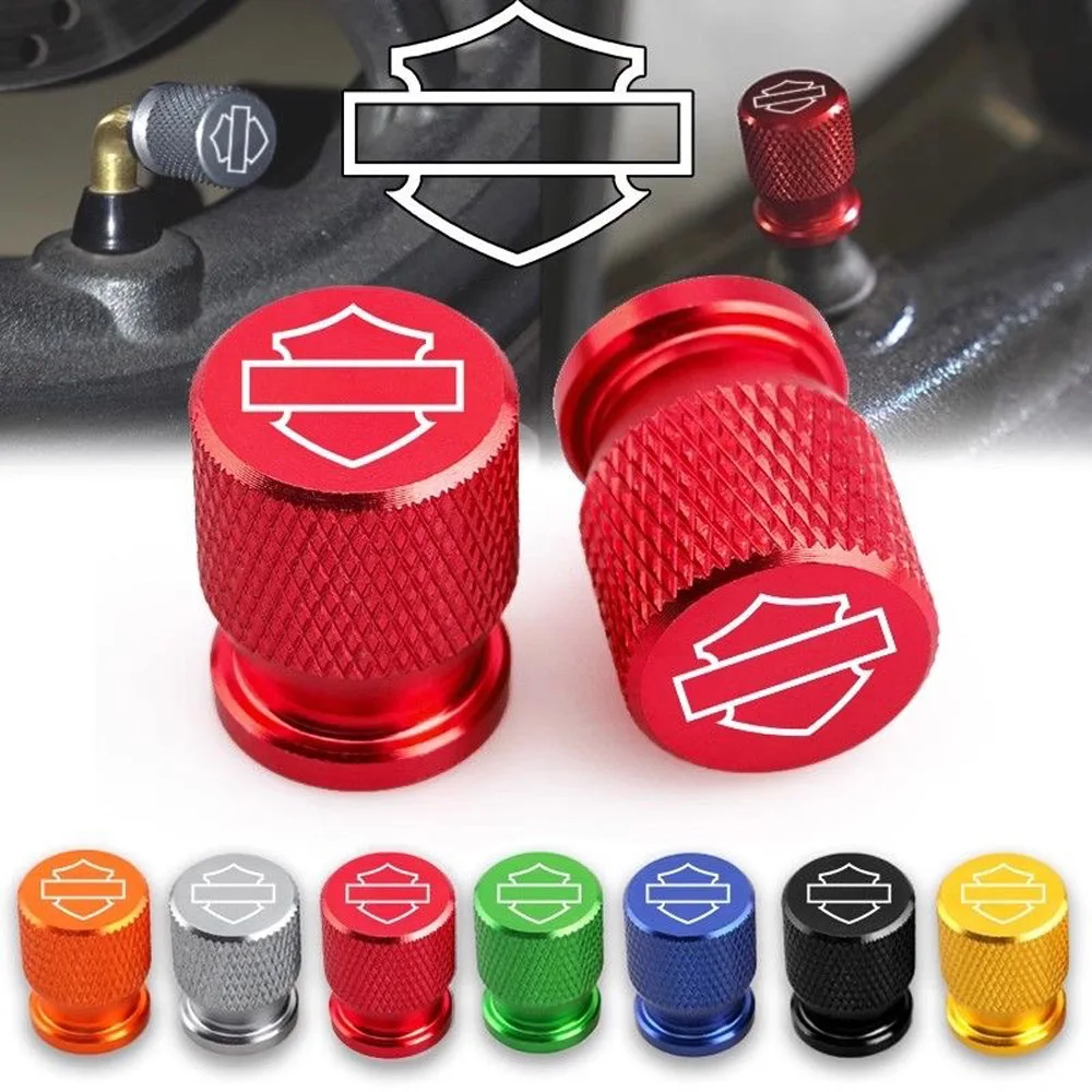 

2Pcs MotorcycleTire Valve Stem Caps Cover Anodized Premium Alloy Air Caps Cover Accessories For Cars Bikes Trucks