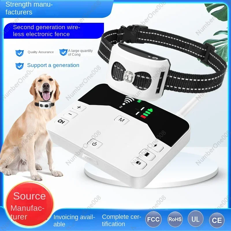 

Pet Wireless Electronic Fence Dog Trainer Bark Stopper Intelligent Remote Control Training Dog Collar Cross-Border Wholesale