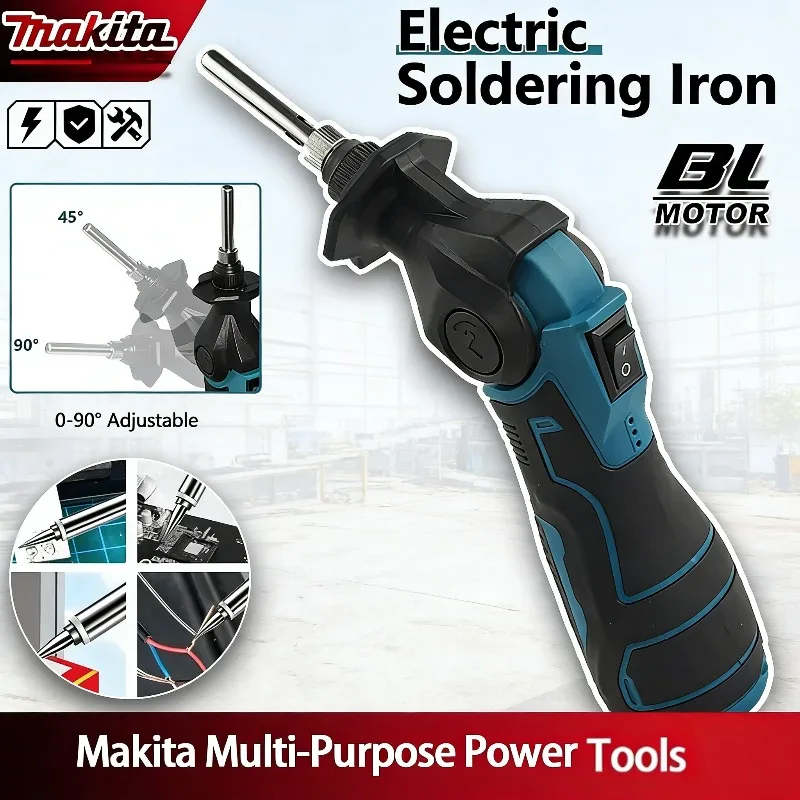 

Makita 12V Cordless Rechargeable Electric Soldering Iron Kit Fast Heating Wireless Alloy Welding Device Repair Tools