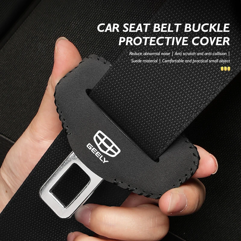 Car Seat Belt Clip Protector Buckle Plug Anti-Scratch Cover For Geely Monjaro Atlas Tugella Geometry C Coolray Emgrand ec