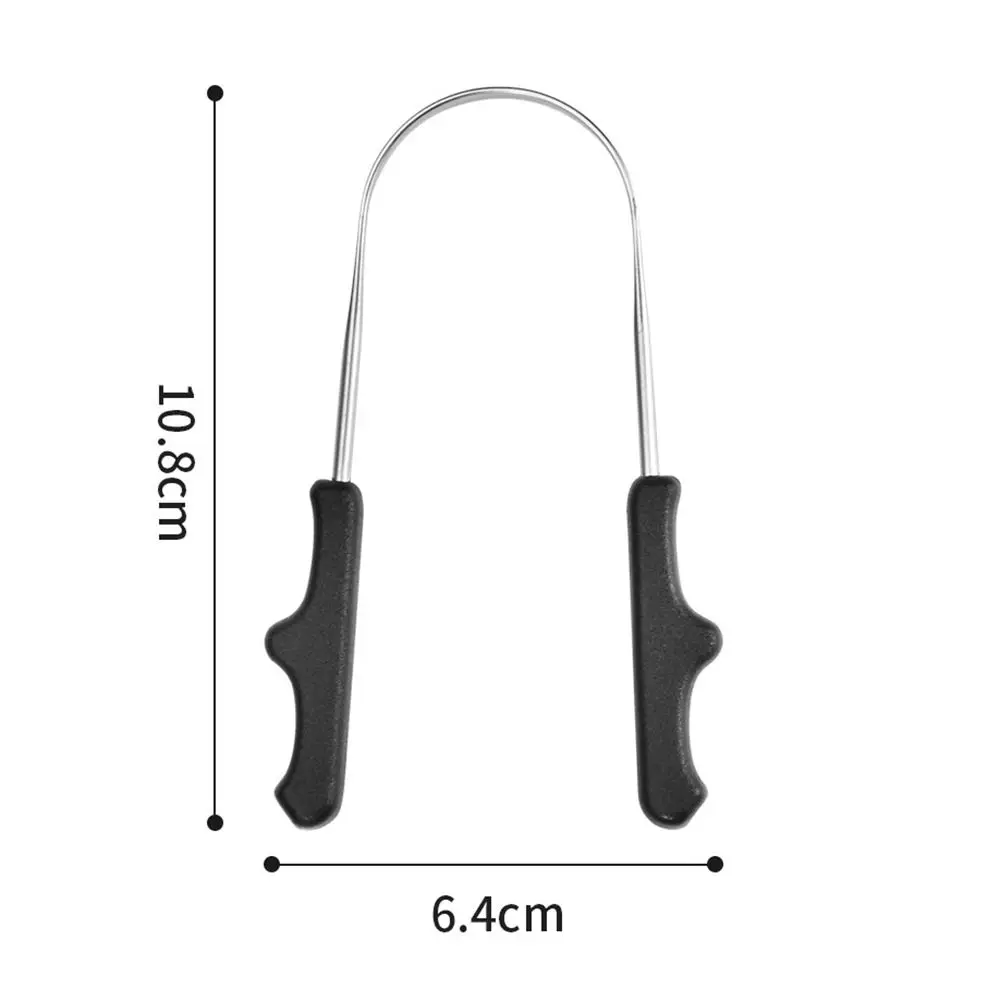 Raschietto per lingua in acciaio inossidabile detergente per l'alito fresco rimuovi l'alitosi strumento per l'igiene orale strumenti per la pulizia a forma di U portatili da uomo