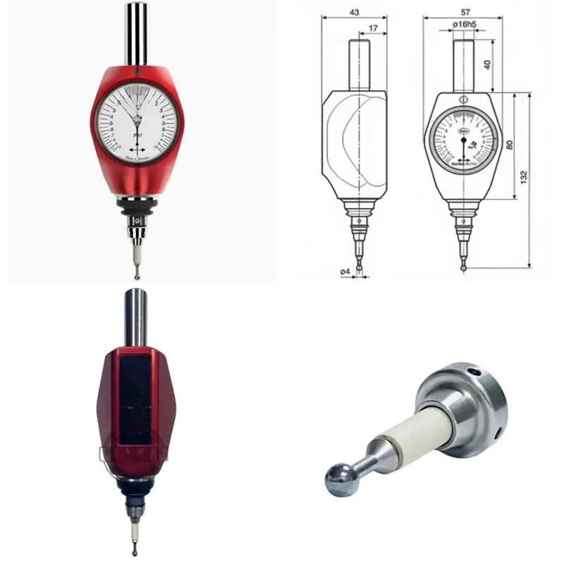 AP01 Original Mahr 3D Border Finder Pointer Type 16 Handle for Mal359550 Red Measuring Head Three-Dimensional Dividing Rod