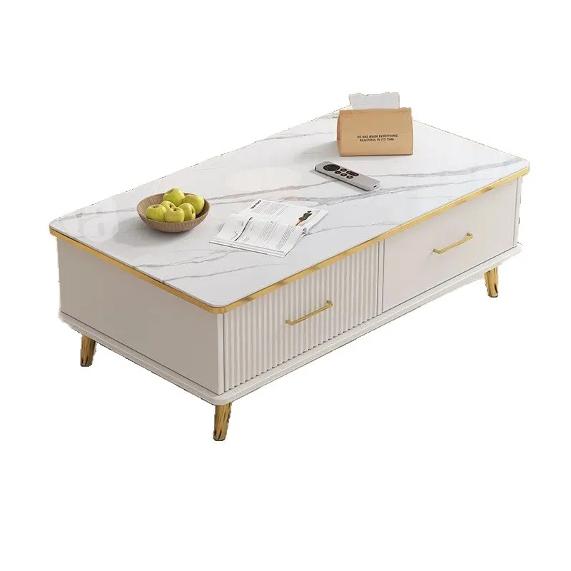 Pure solid wood TV cabinet, tea table combination, newly added high-end Internet celebrities, light luxury and super narrow