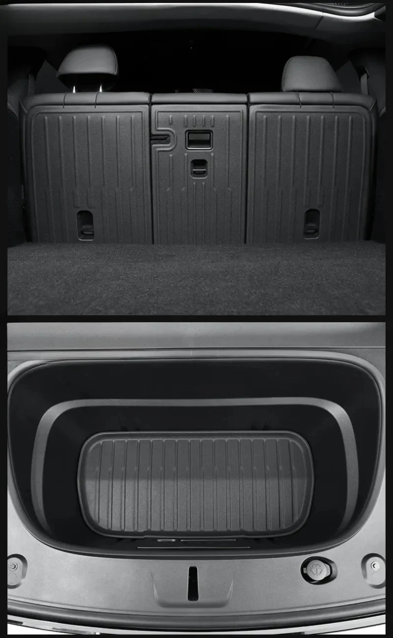 Für Tesla Model YL Model Y Juniper 2026 Vordere und Hintere Kofferraummatte Cargo-Liner Wasserdicht Rutschfest TPE-Pads Allwetter-Zubehör – Detail 6