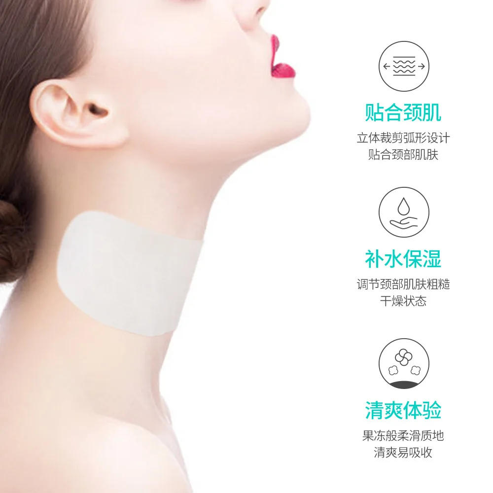 Bioaqua 10pcs Collagen Neck Mask Firming Nourishing Brightening Neck skincare Mask Beauty Moisturizing Neck Skin Care