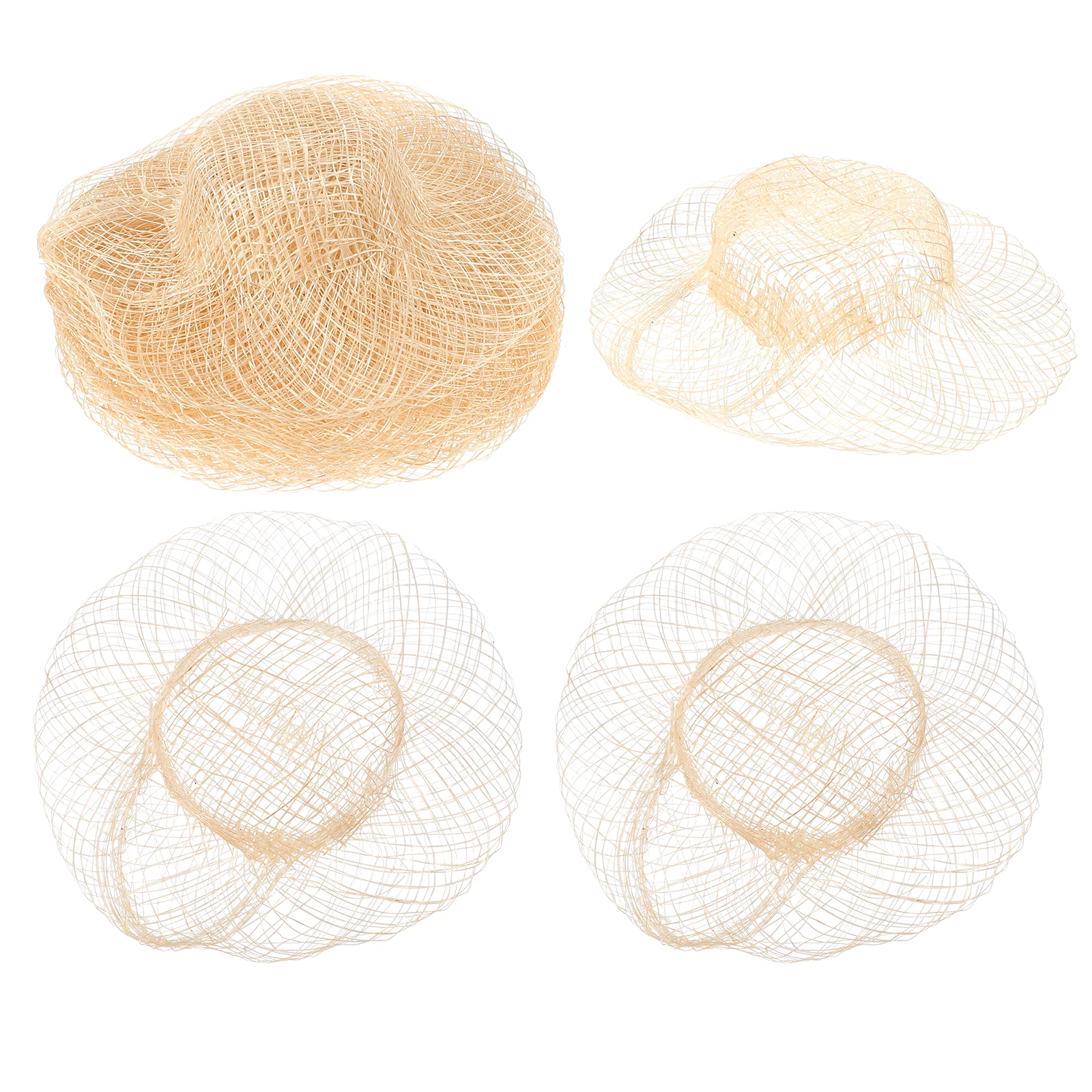 

12 Pcs Mini Straw Hats Braided Craft Tiny DIY Prop Lightweight Realistic Weaving Decor Accessories 4 Inch