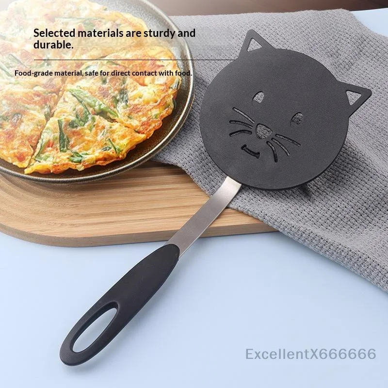 Picture 7: Cat Shaped Nonstick Slotted Nylon Spatula Heatproof Handle For Frying Eggs Pancakes
